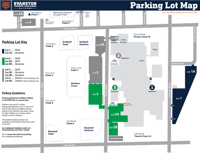 ETHS Parking Lot Map