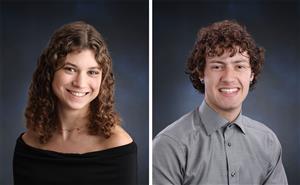 ETHS Seniors Anna Grigorescu and Aidan Thomson