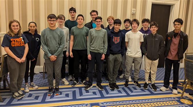 Group photo of the ETHS Chess Team.
