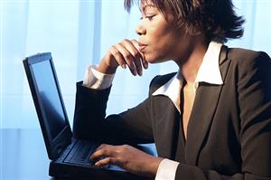 Person working on laptop 